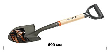 Лопата штыковая Truper деревянная ручка 69 см (17193)