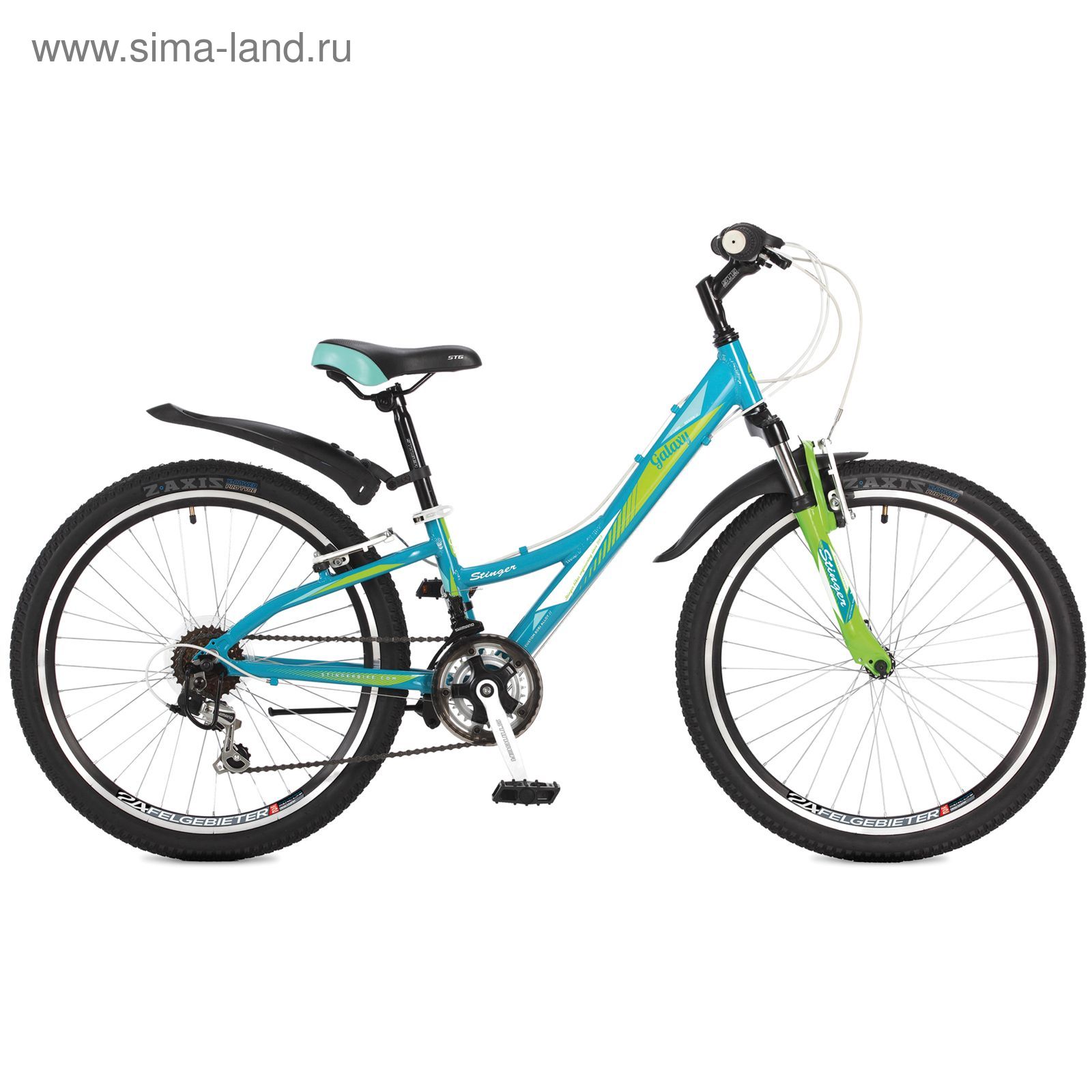 Велосипед 24" Stinger Galaxy, 2017, цвет зелёный, размер 11"