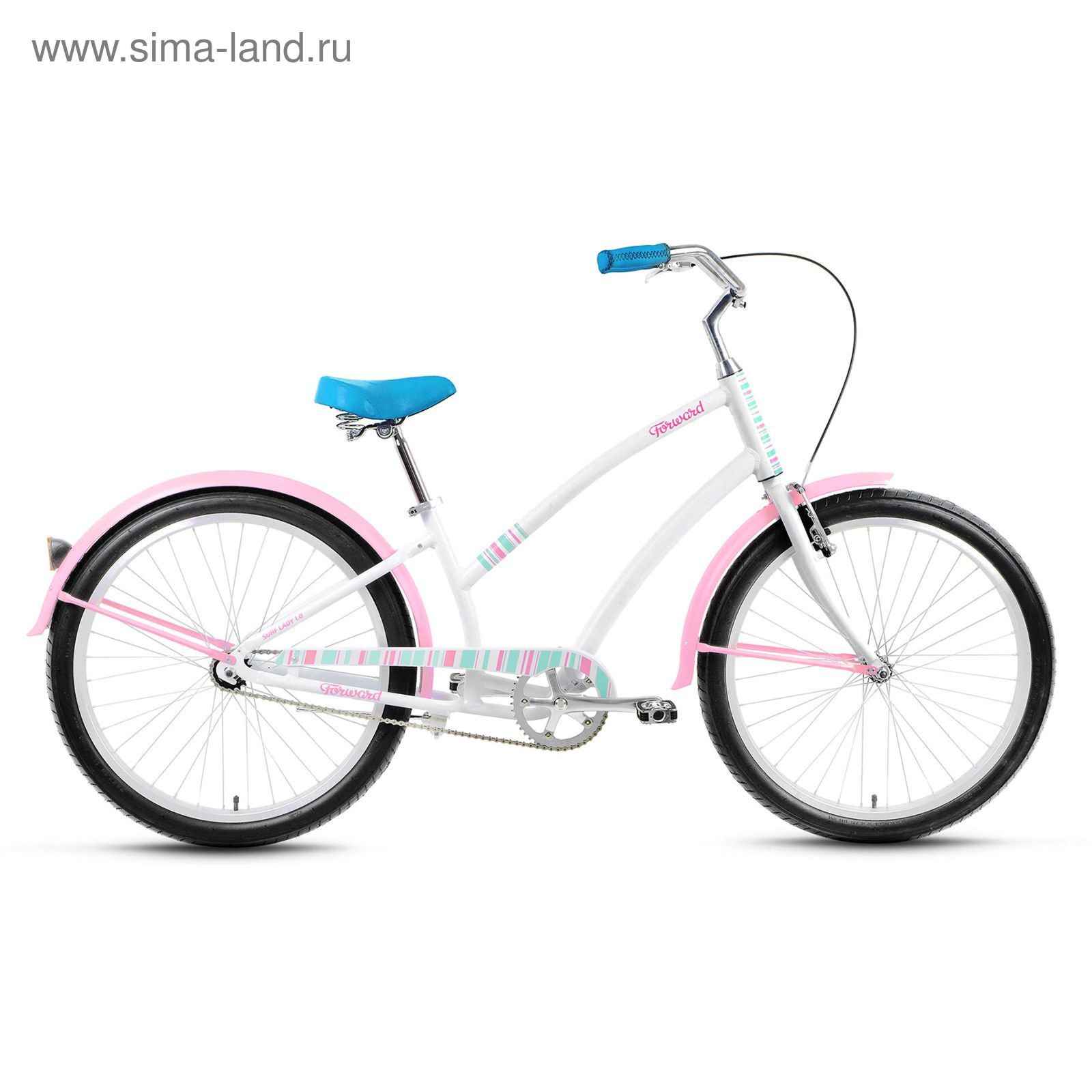 Велосипед 26" Forward Surf Lady 1.0, 2017, цвет белый матовый, размер 15"