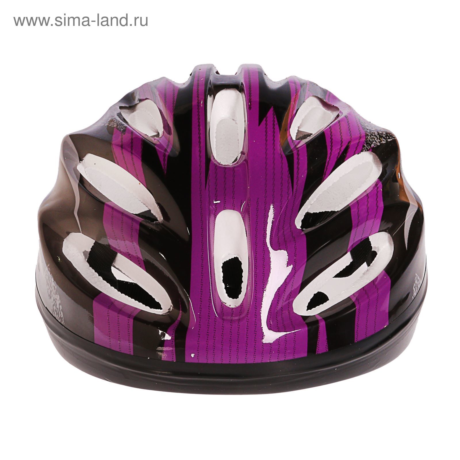 Шлем велосипедиста взрослый ОТ-11, размер L (56-58 см), цвет: сиренево-черный