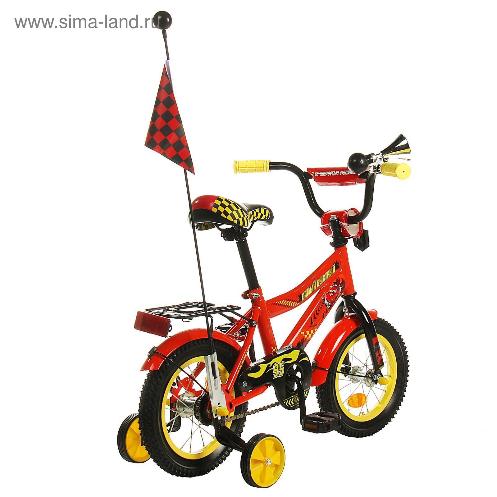 Велосипед двухколесный 12" GRAFFITI "ТАЧКИ", цвет: красный