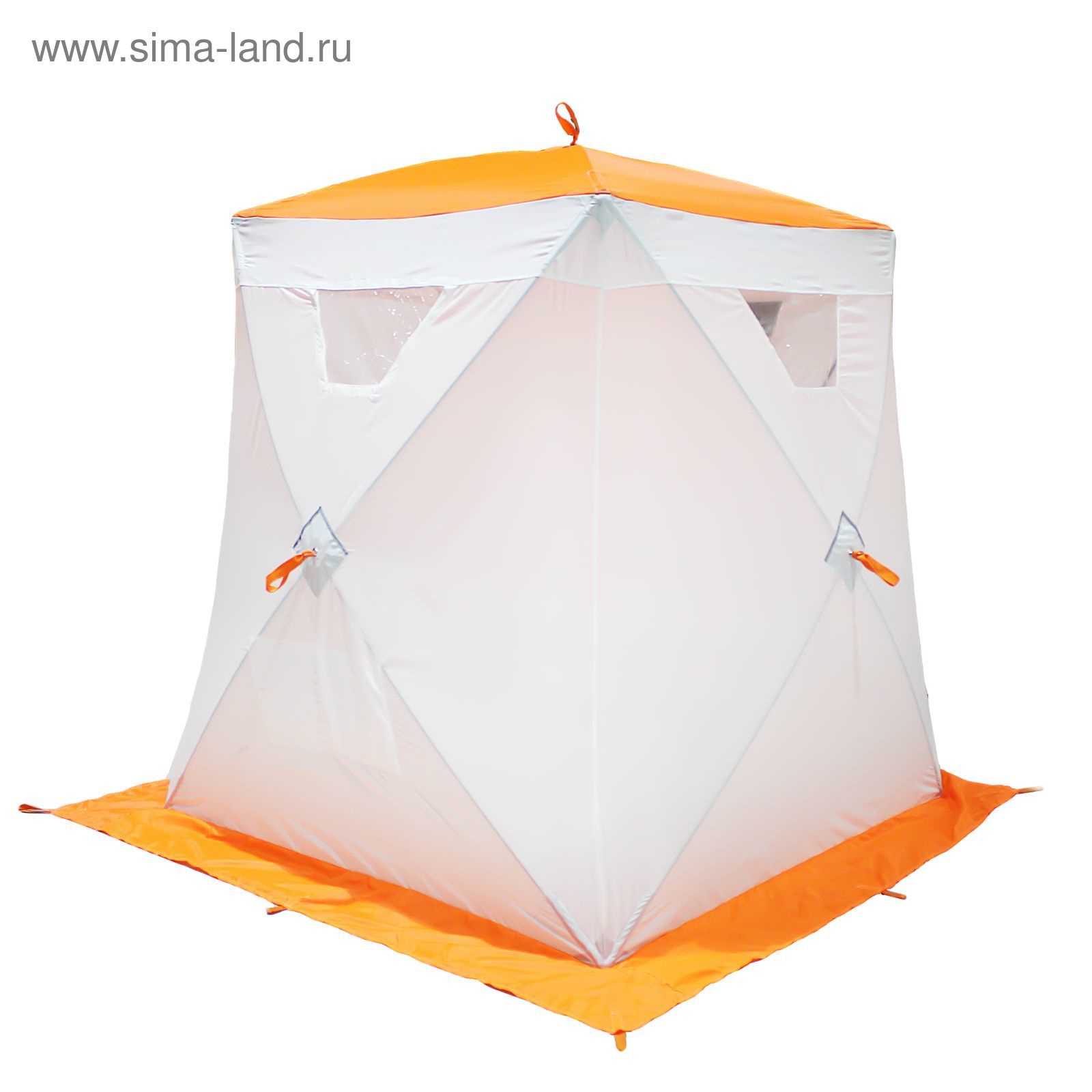 Палатка "Призма Люкс" 150, 1-слойная, цвет бело-оранжевый