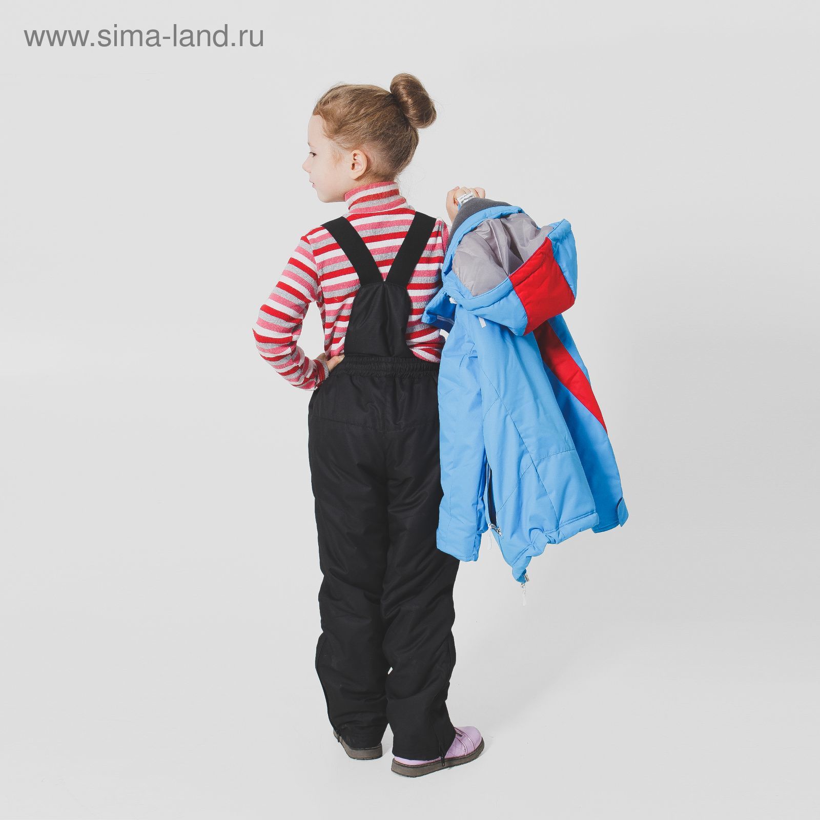Костюм детский ( куртка+штаны) ONLITOP,куртка-голубой/красный; штаны-чёрные (р. 34)