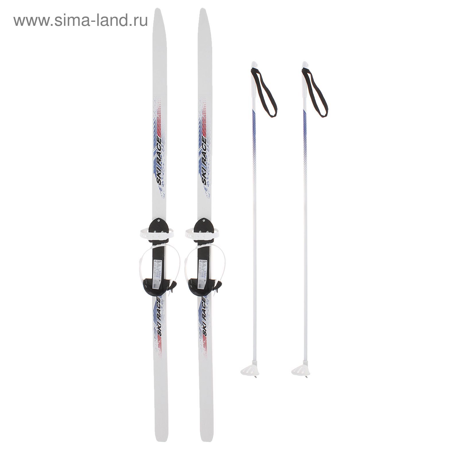 Лыжи подростковые "Ski Race" с палками (150/110 см), микс
