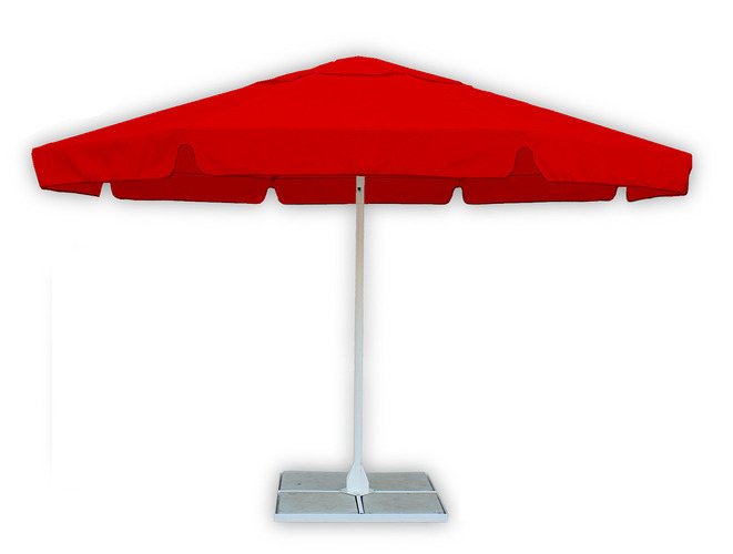 Зонт уличный с воланом Митек 4,0М круглый, стальной каркас, с подставкой