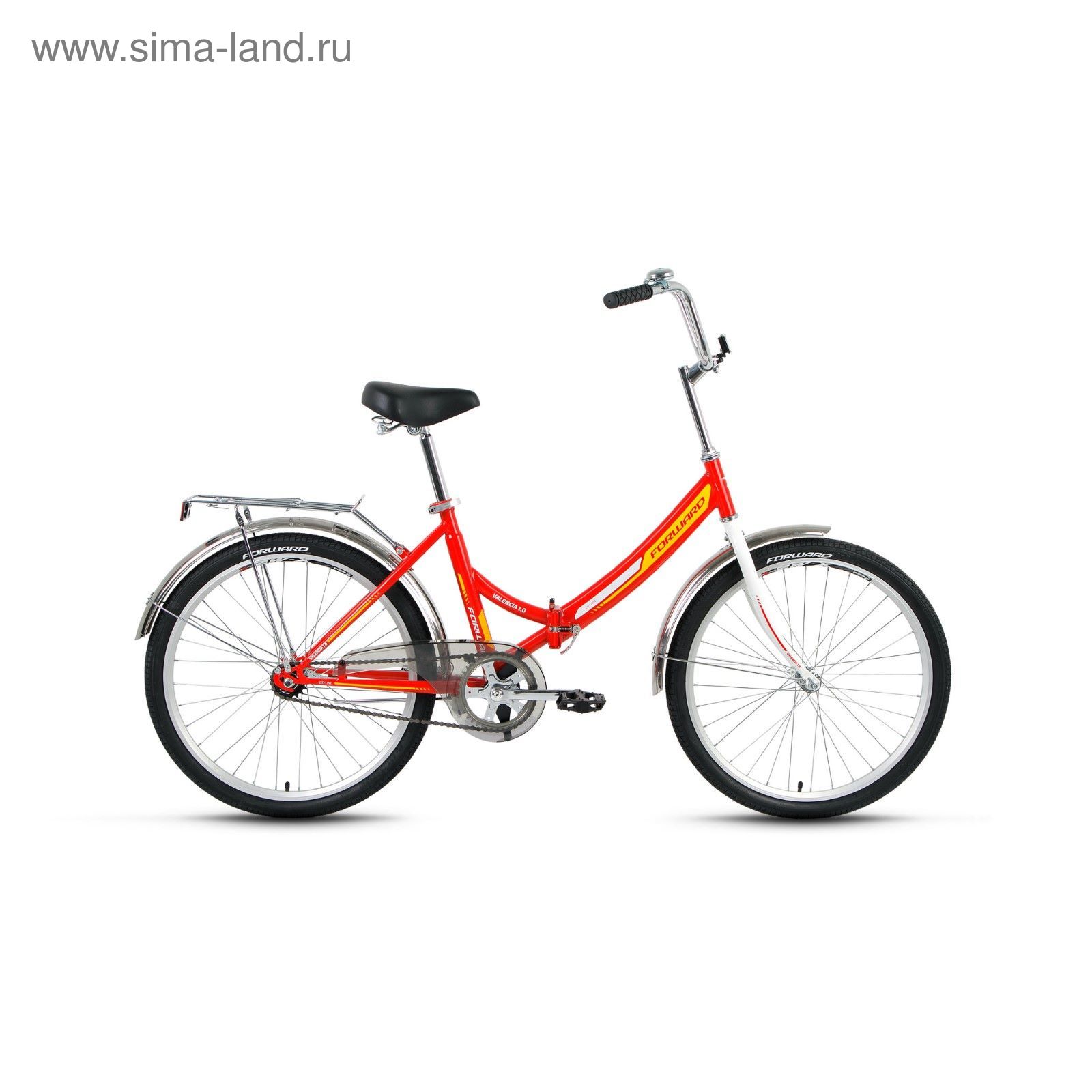 Велосипед 24" Forward Valencia 1.0, 2017, цвет красный, размер 16"