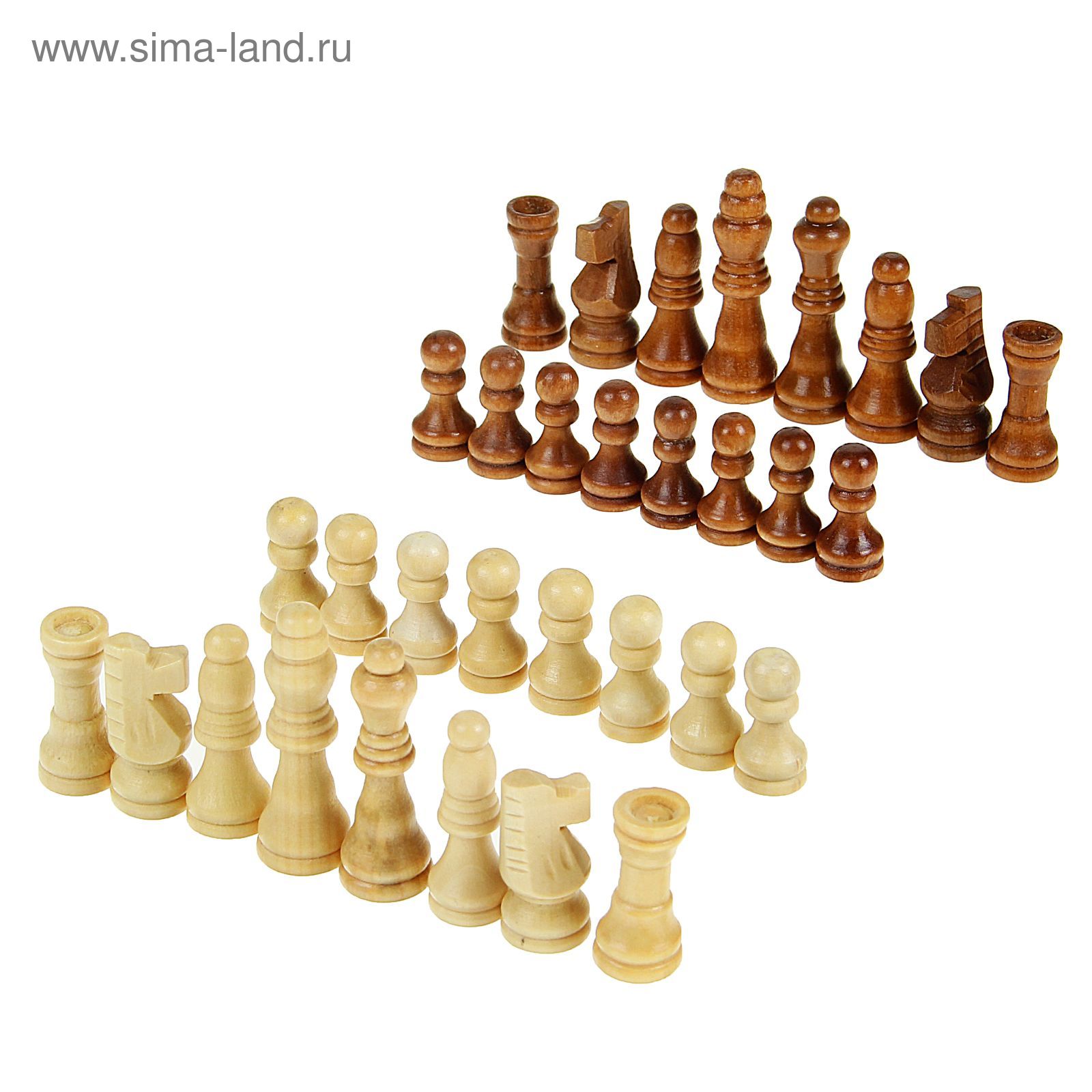 Шахматные фигуры деревянные, 5 см, в пакете
