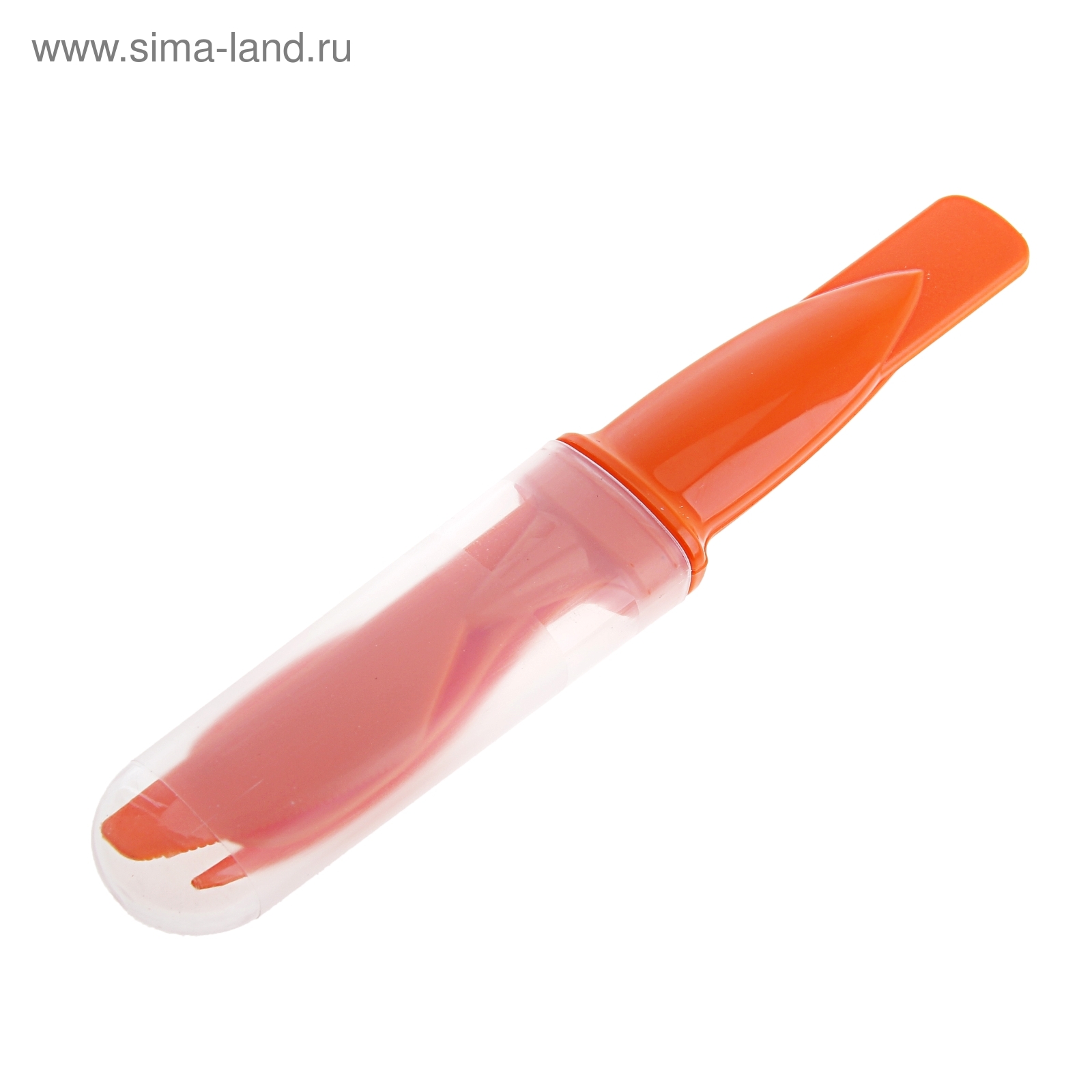 Набор туриста 3в1: вилка, ложка, нож в футляре, цвет оранжевый