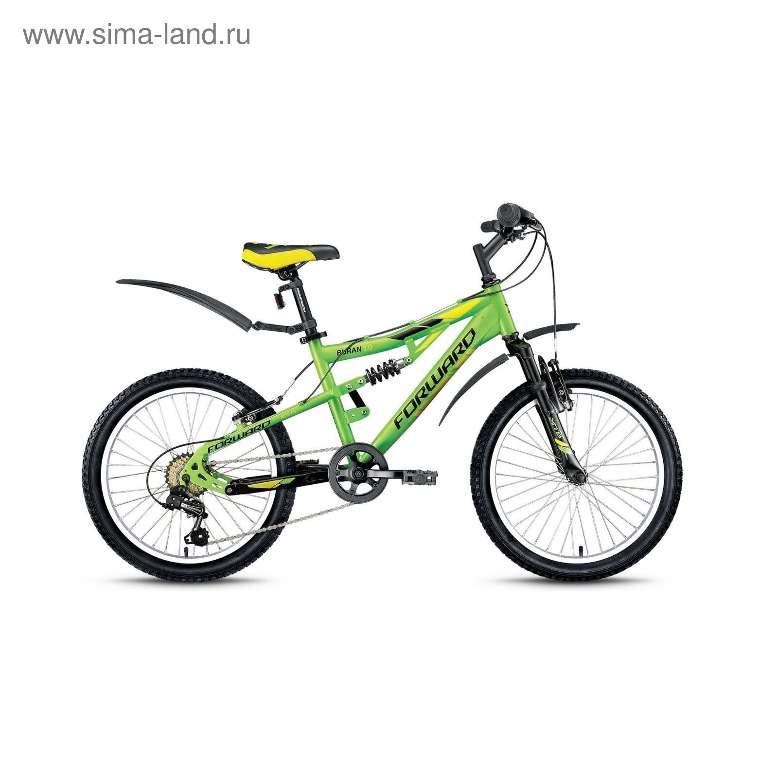 Велосипед 20" Forward BURAN 1.0, 2017, цвет зелёный/чёрный, размер 13.5"